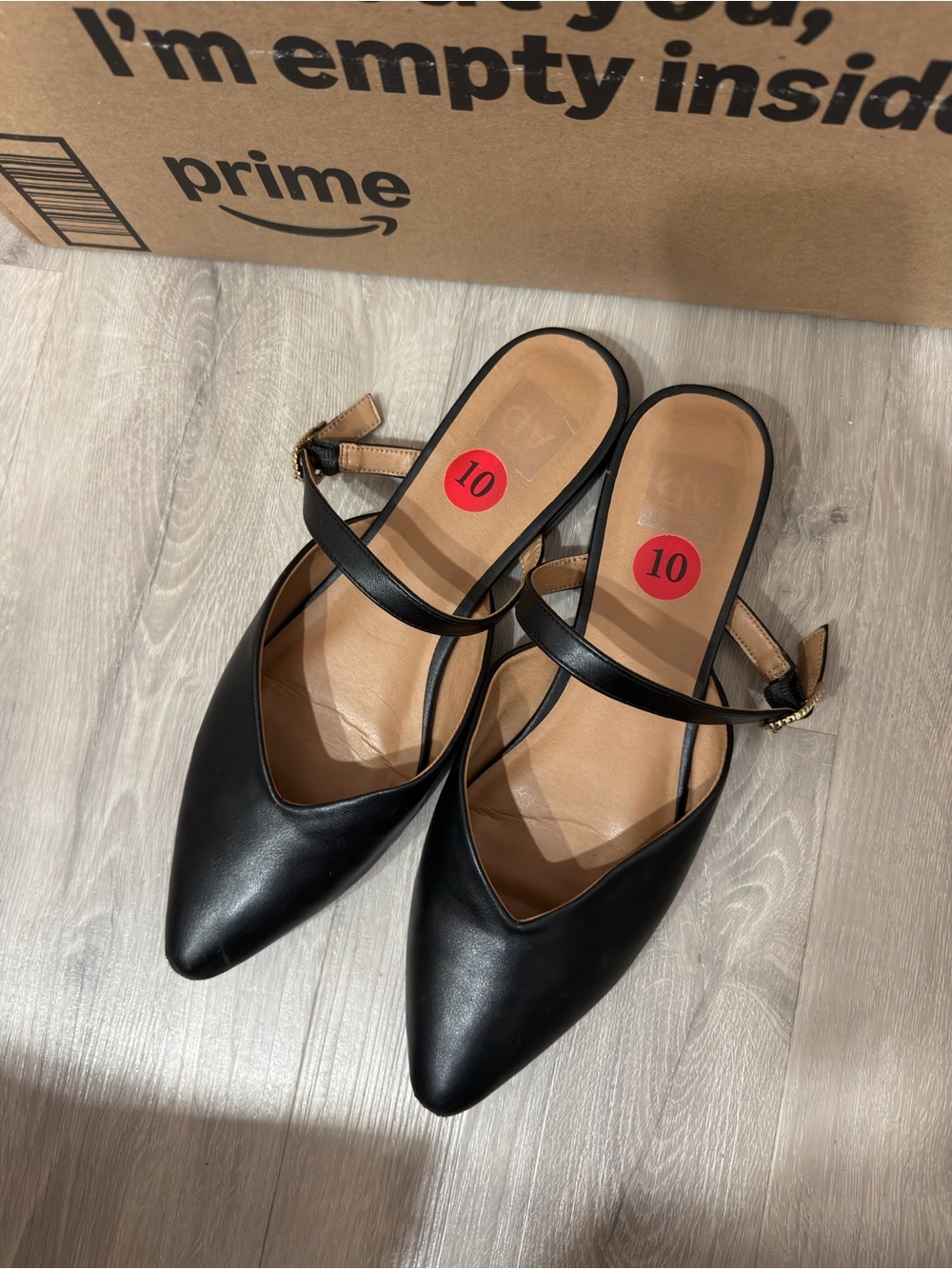 Dolce Vita Black Pointed Toe Slingback Mules